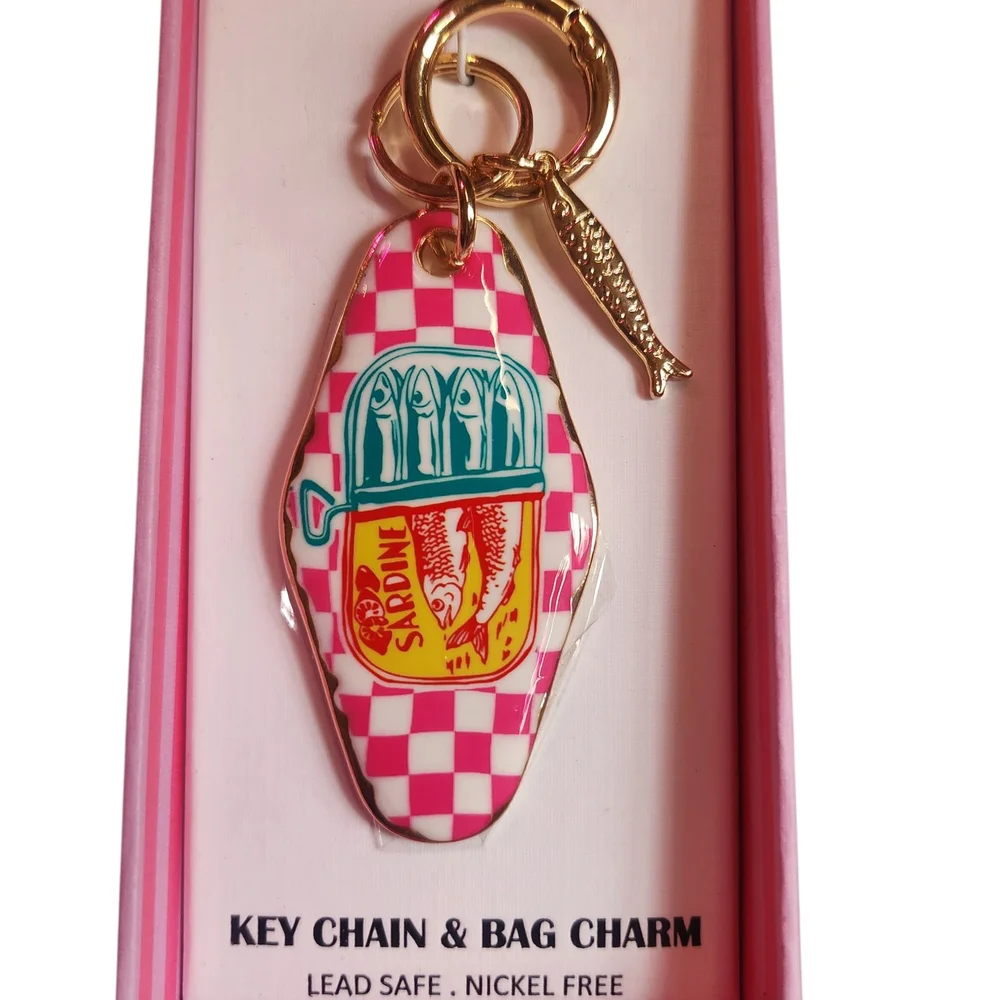 Piper K Sardine Bag Charm Keychain